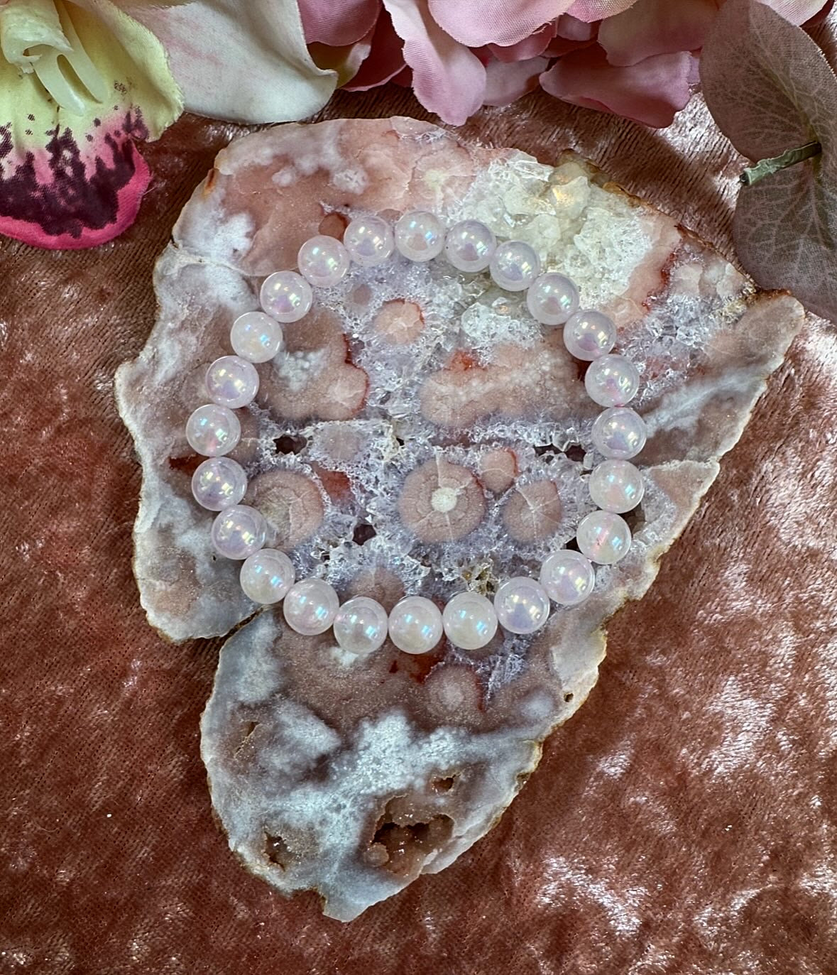 Aura Rose Quartz Reiki-Infused Crystal Bracelet