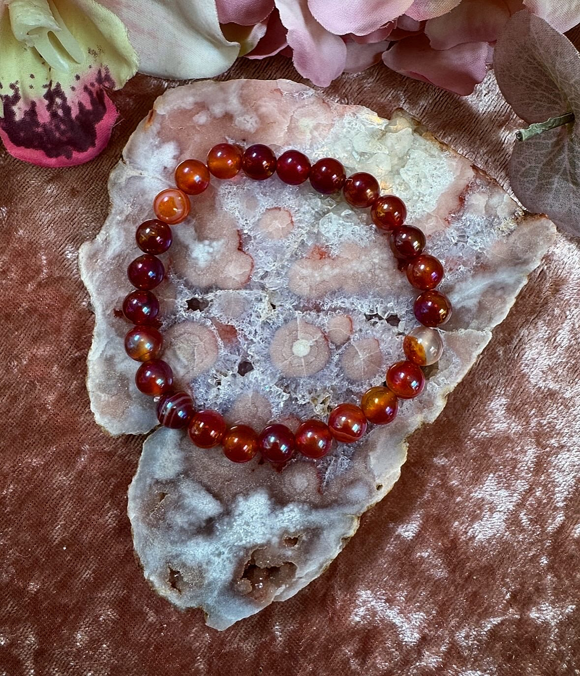 Aura Carnelian Reiki-Infused Crystal Bracelet
