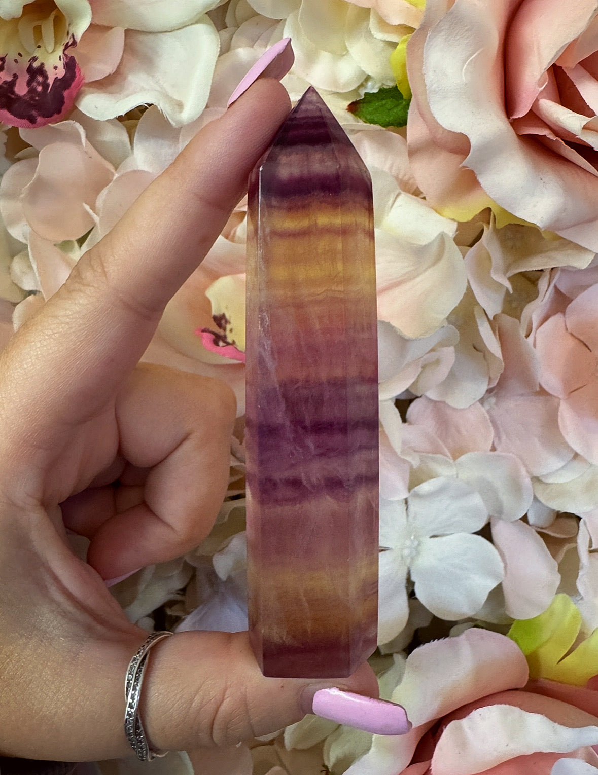 Candy Fluorite Crystal Tower