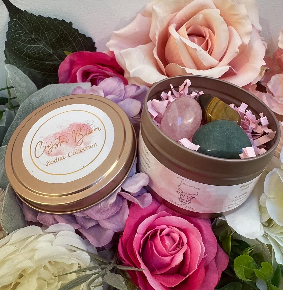 Taurus Zodiac Tumble Tin Set