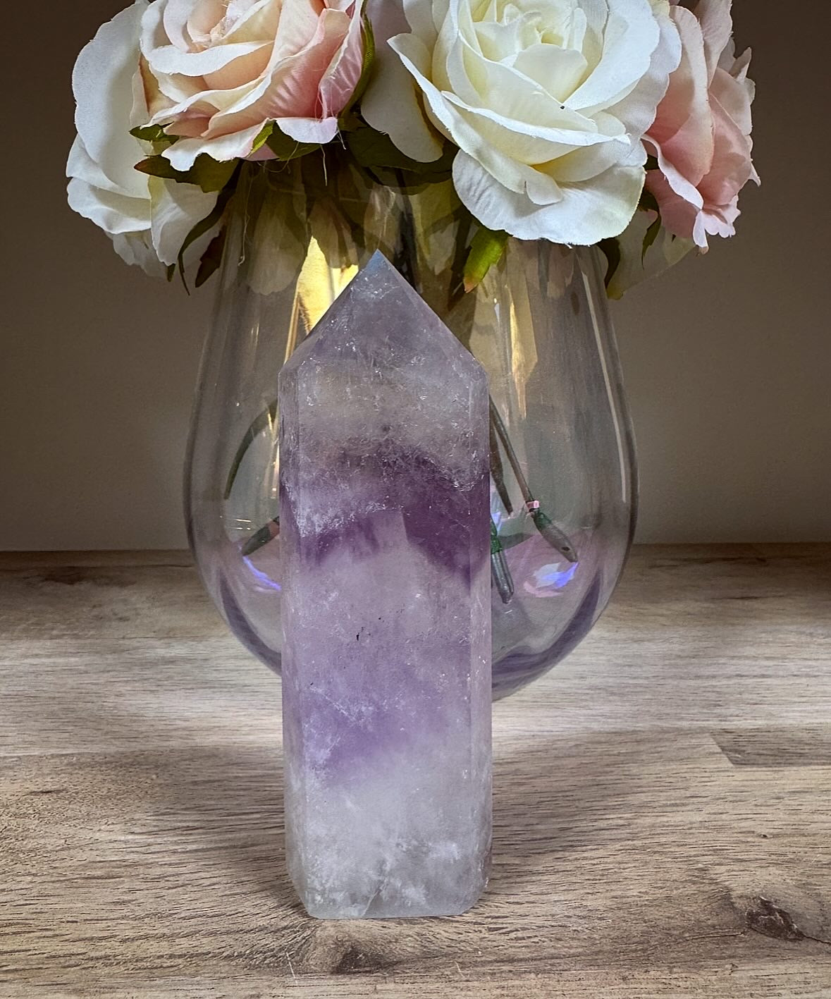 Large Phantom Amethyst Crystal Tower