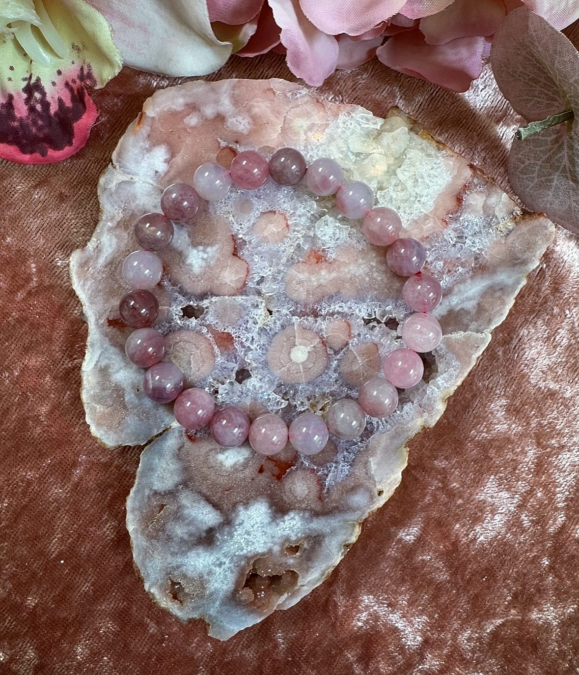 Lavender Rose Quartz Reiki-Infused Crystal Bracelet