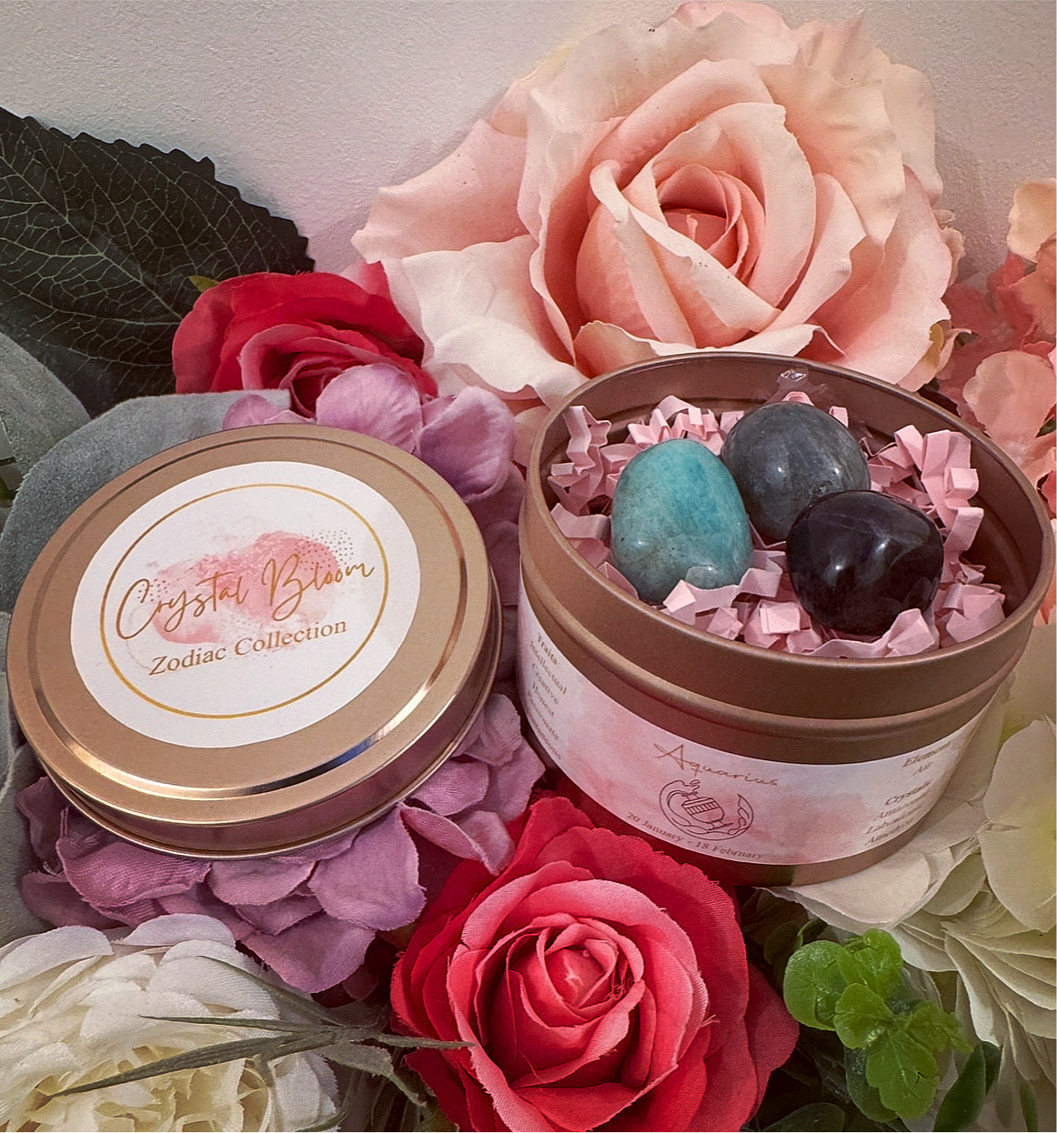 Aquarius Zodiac Tumble Tin Set