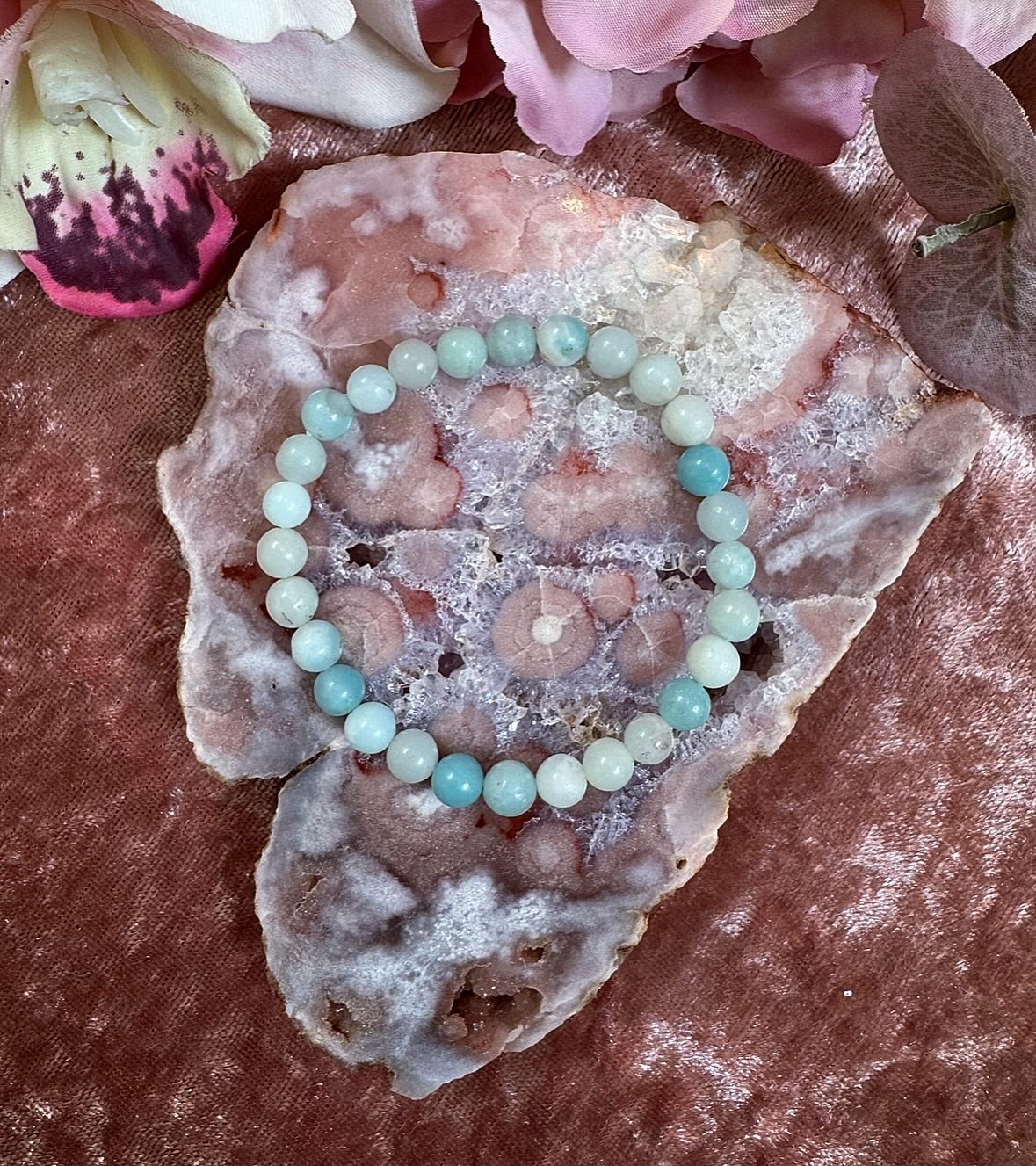 Caribbean Calcite Reiki-Infused Crystal Bracelet