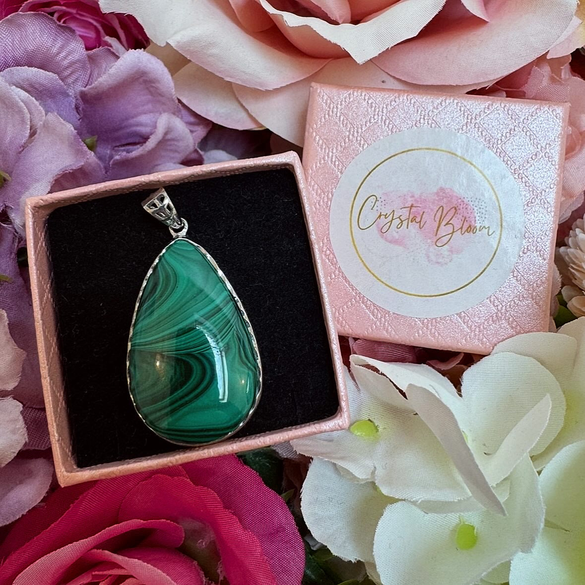 Malachite Crystal Pendant