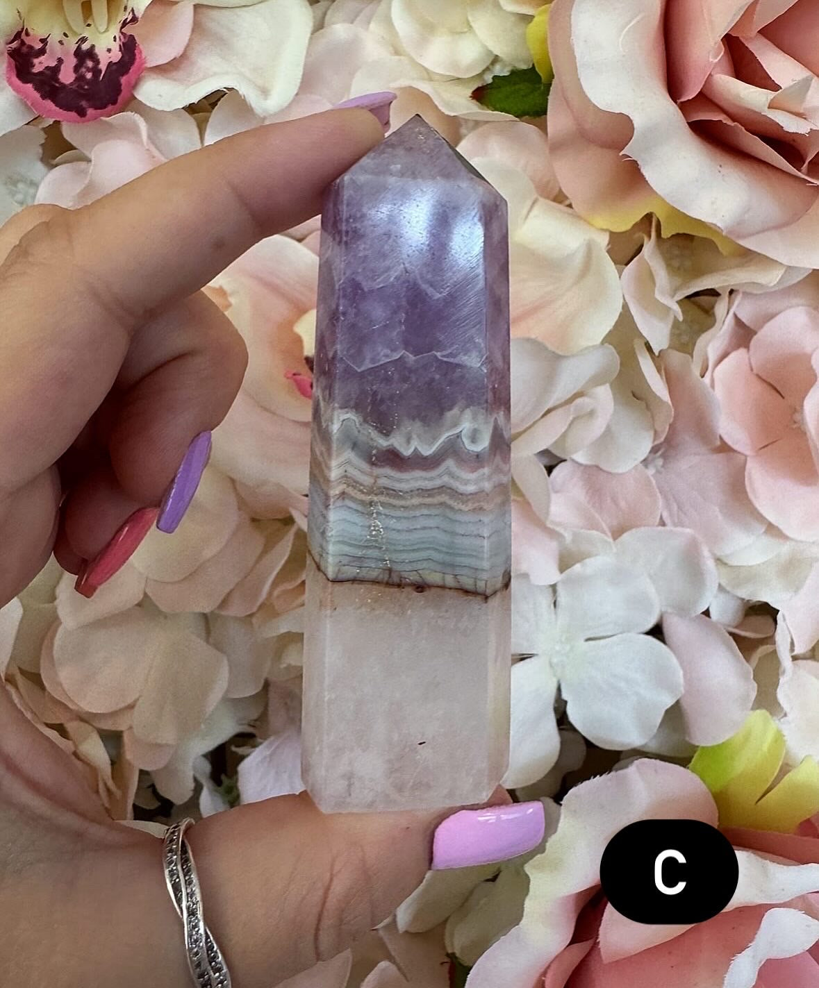 Amethyst x Agate Crystal Tower