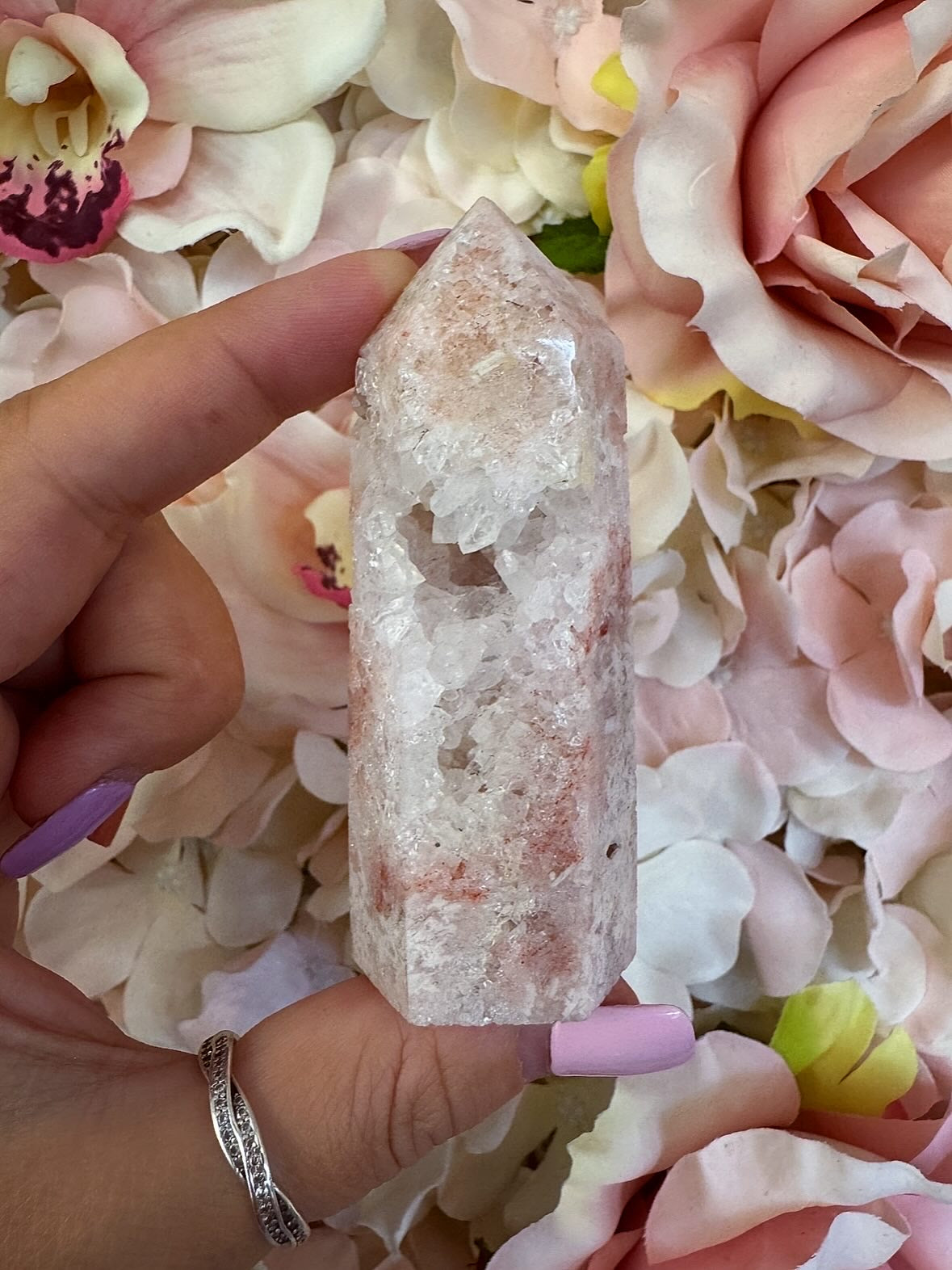 Pink Amethyst Crystal Tower