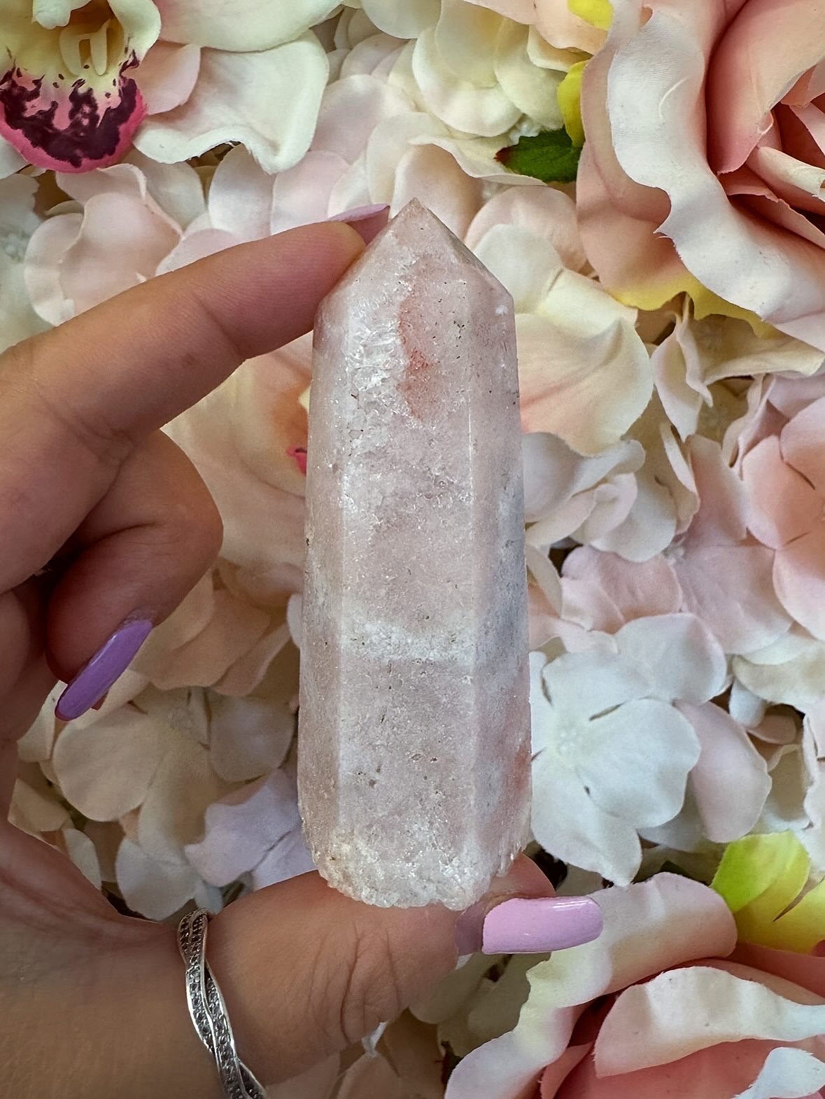 Pink Amethyst Crystal Tower