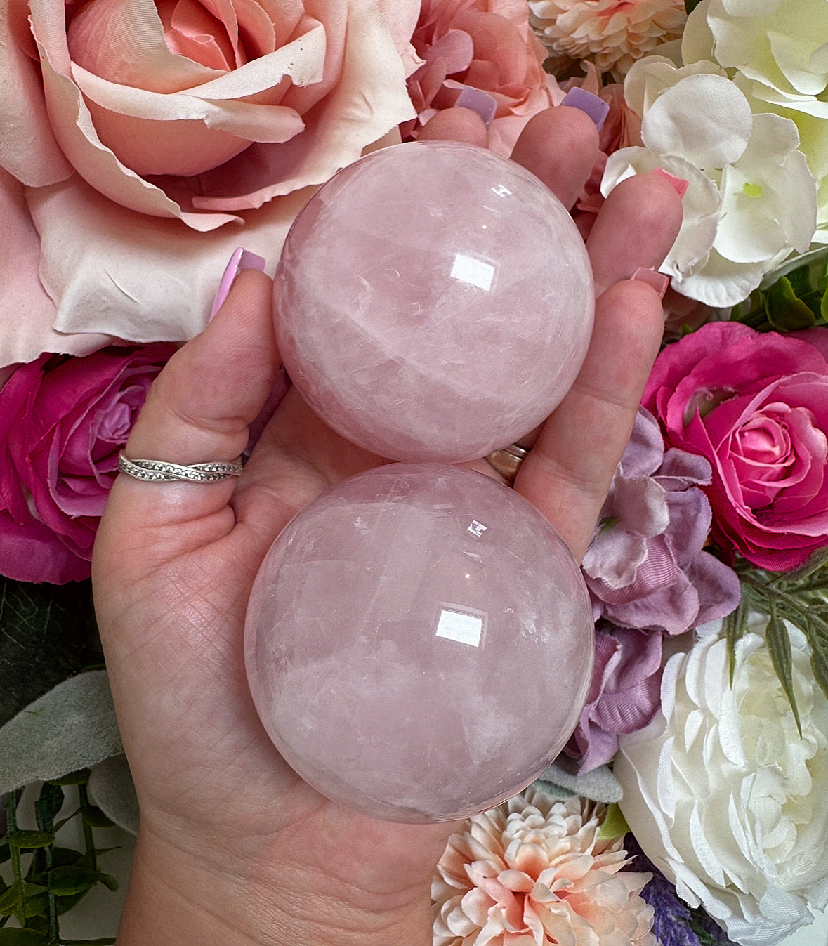 Rose Quartz Crystal Sphere
