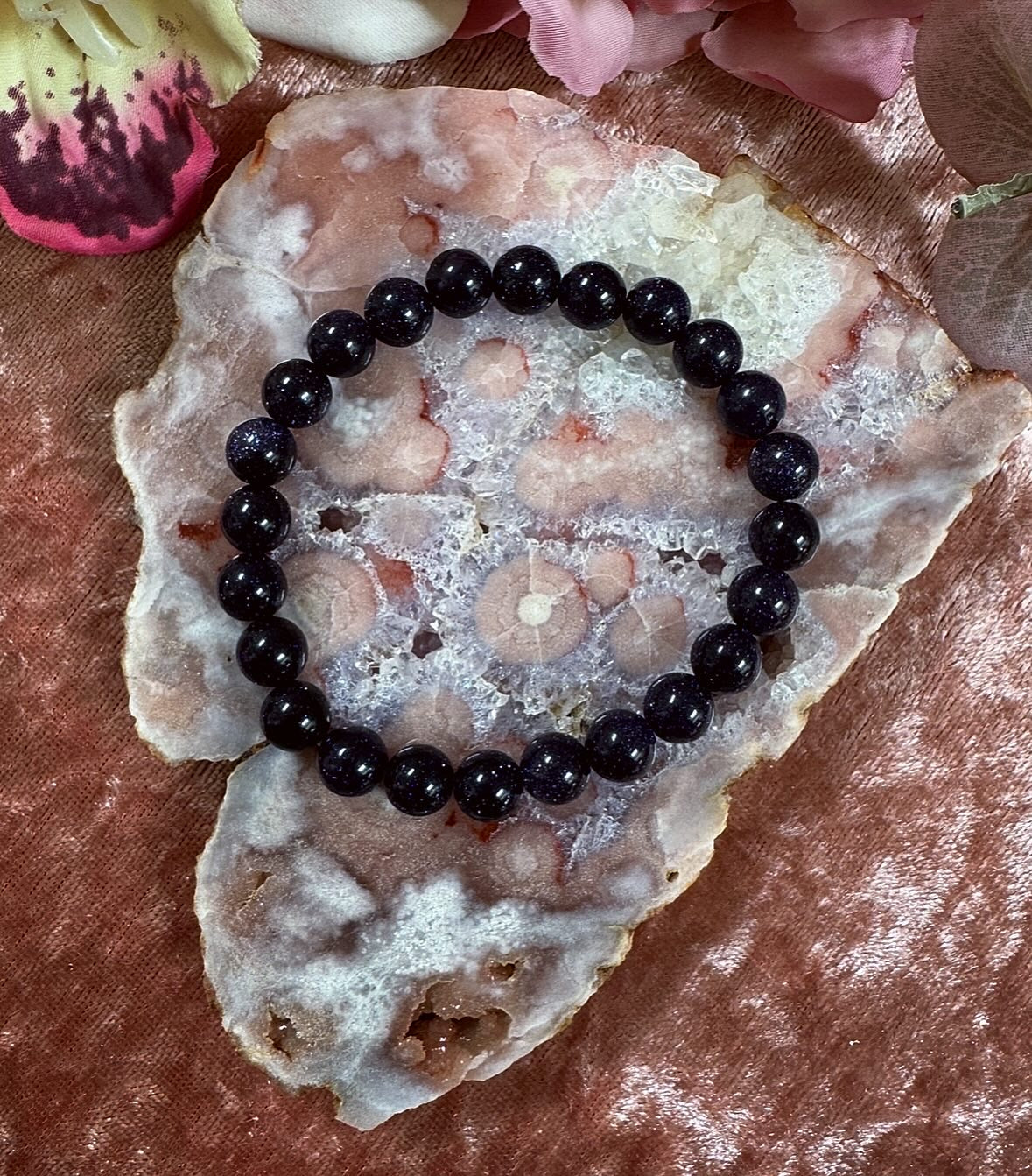 Blue Goldstone Reiki-Infused Crystal Bracelet
