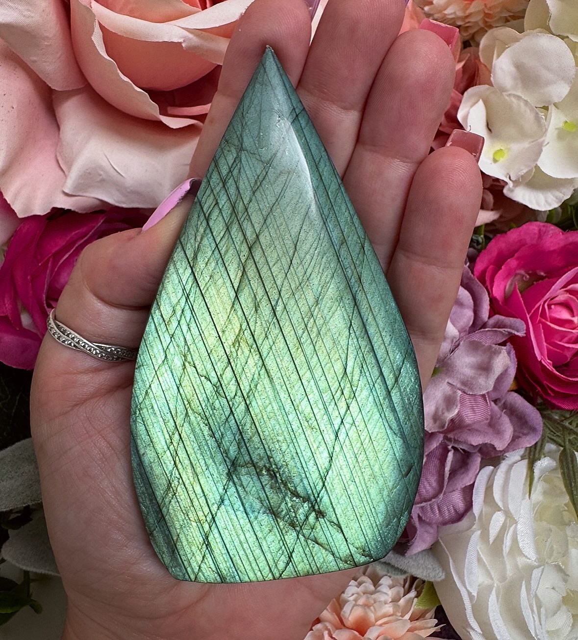 High quality full flash Labradorite Freeform