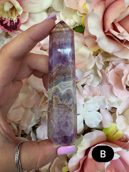 Amethyst x Agate Crystal Tower