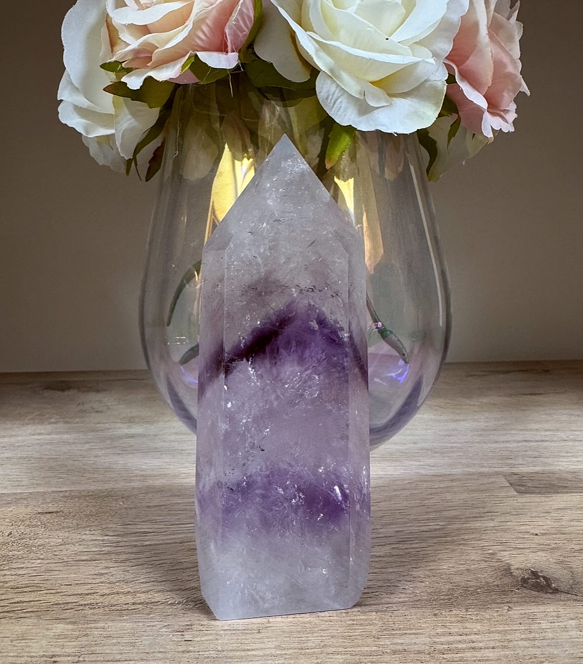 Large Phantom Amethyst Crystal Tower