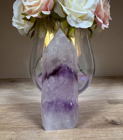 Large Phantom Amethyst Crystal Tower