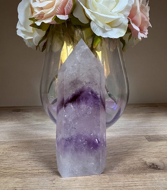 Large Phantom Amethyst Crystal Tower