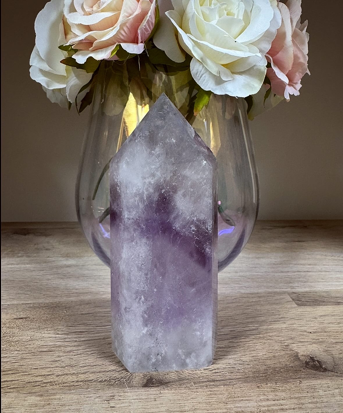 Large Phantom Amethyst Crystal Tower