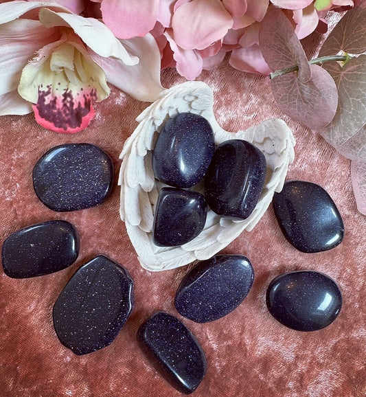 Large Blue Goldstone Crystal Tumble