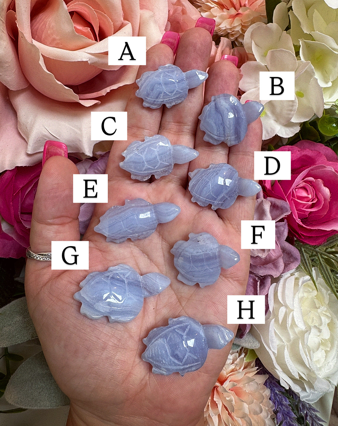 Blue lace agate mini Crystal Carving