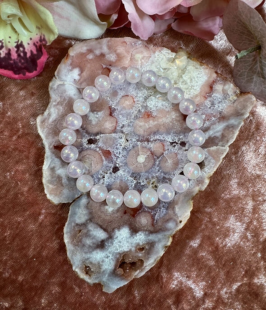 Aura Rose Quartz Reiki-Infused Crystal Bracelet