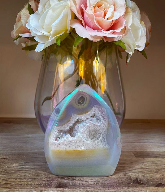 Aura Druzy Agate Freeform