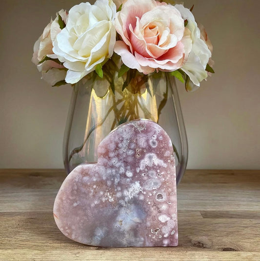 Pink Amethyst Crystal Heart