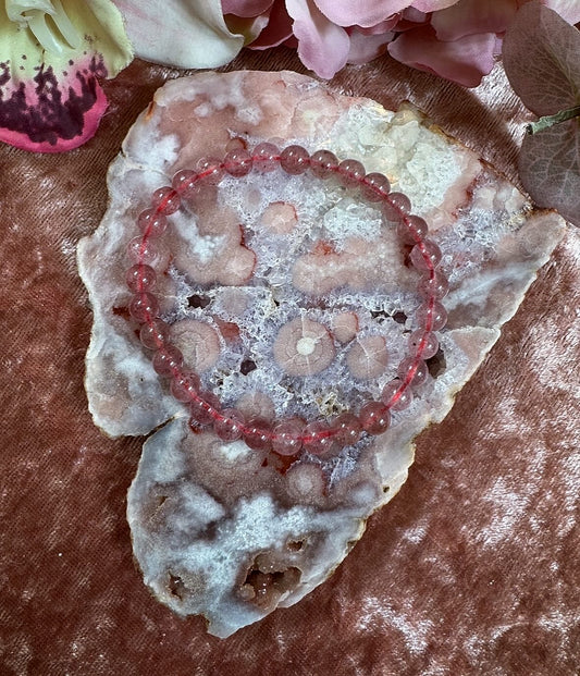 Strawberry Quartz Reiki-Infused Crystal Bracelet