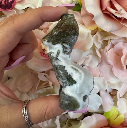 Moss Agate Body Carving