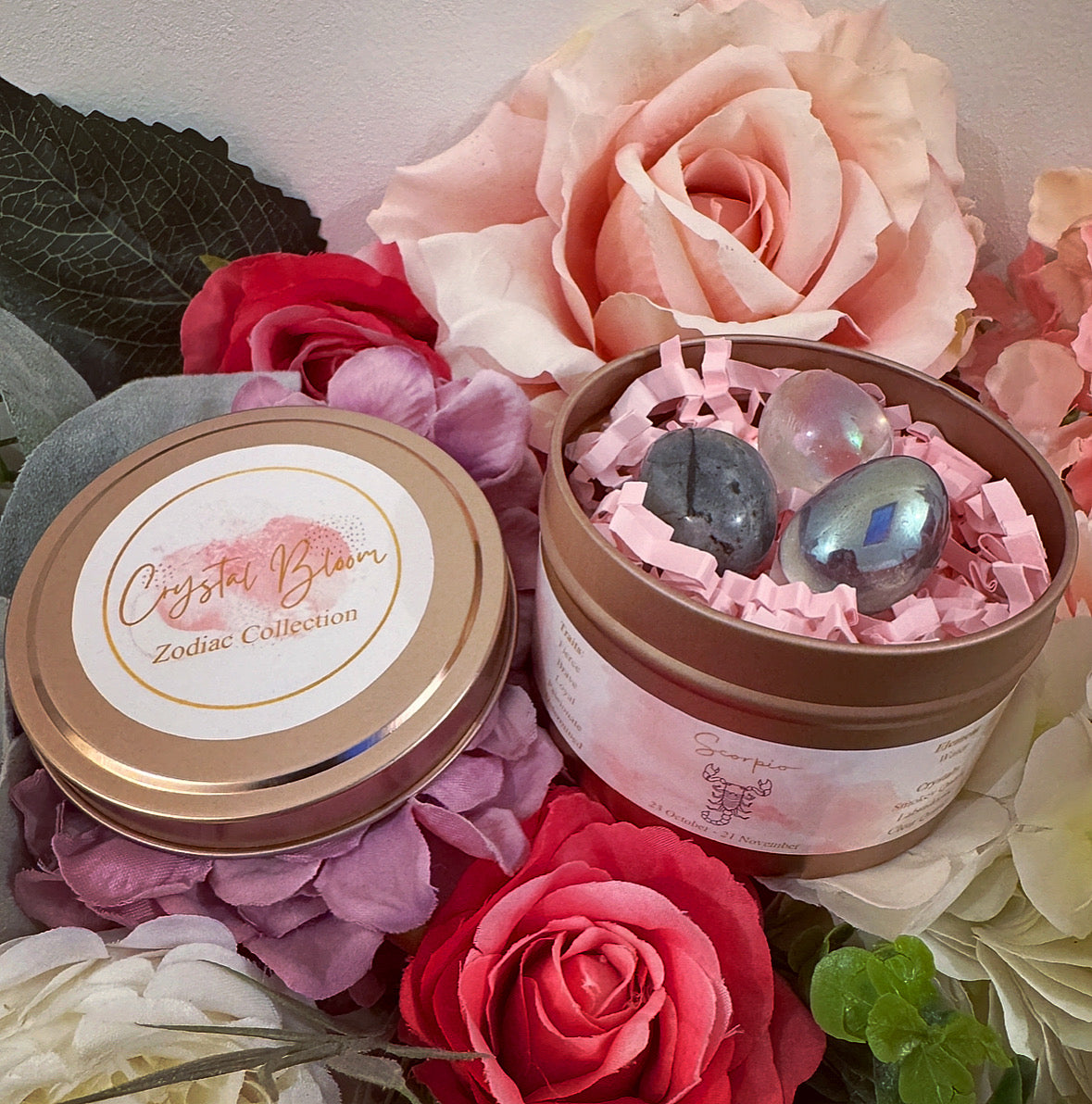 Scorpio Zodiac Tumble Tin Set