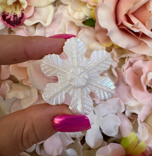 Aura Quartz Snowflake carving