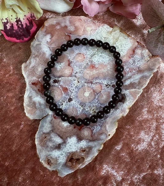 Black obsidian Reiki-Infused Crystal Bracelet