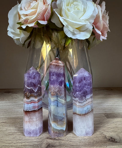 Amethyst x Agate Crystal Tower