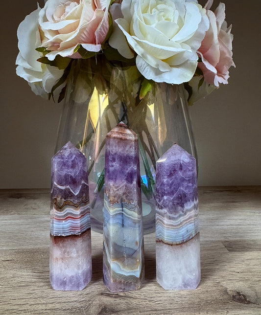 Amethyst x Agate Crystal Tower