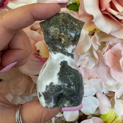 Moss Agate Body Carving