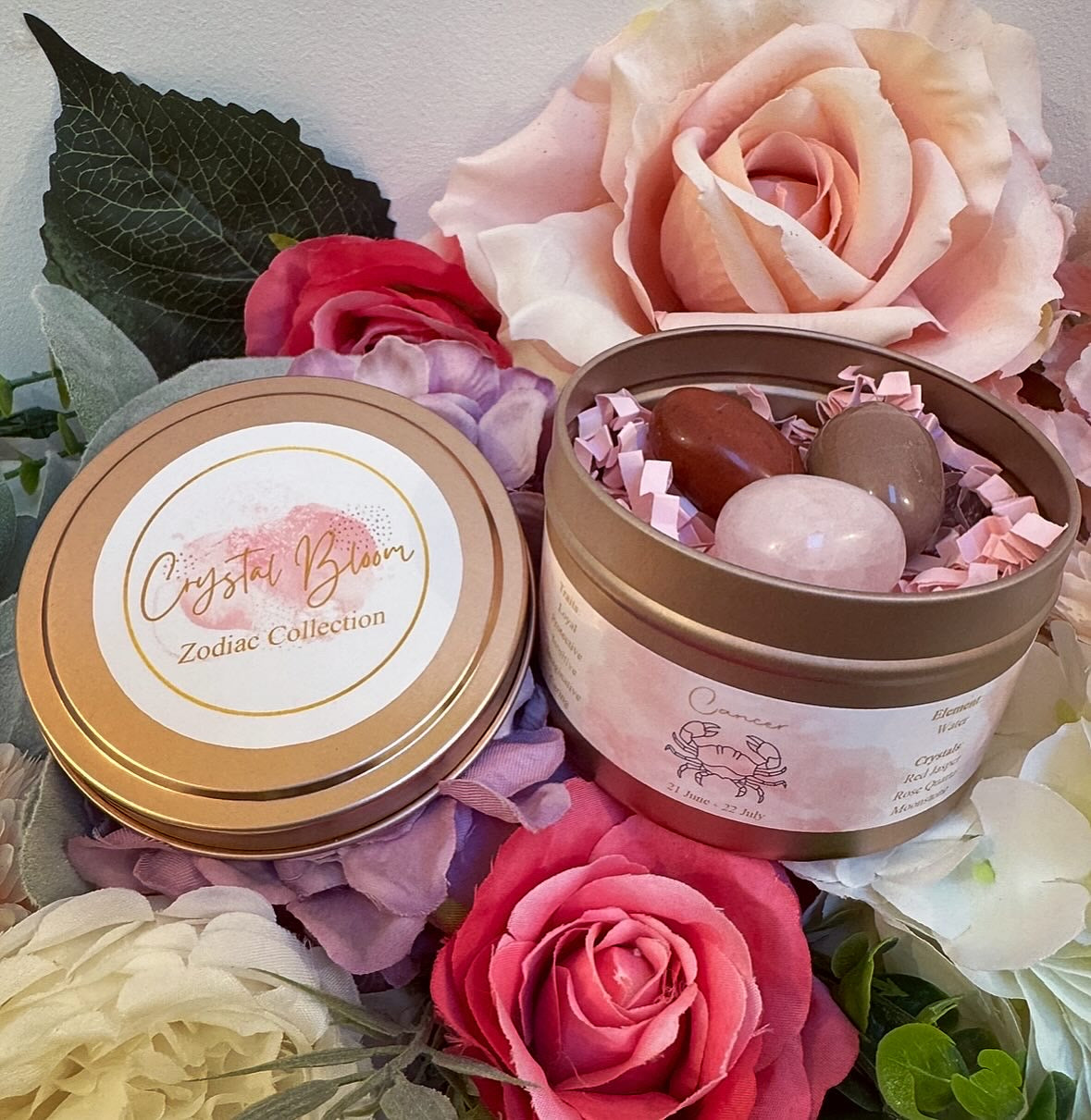 Cancer Zodiac Tumble Tin Set