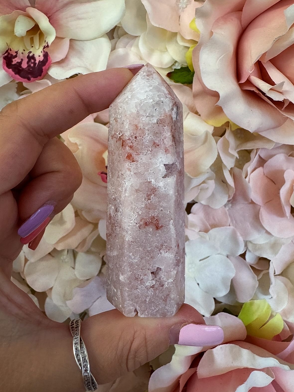 Pink Amethyst Crystal Tower