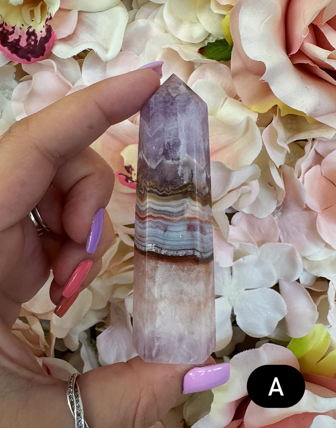 Amethyst x Agate Crystal Tower