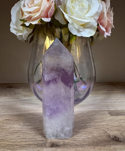 Large Phantom Amethyst Crystal Tower