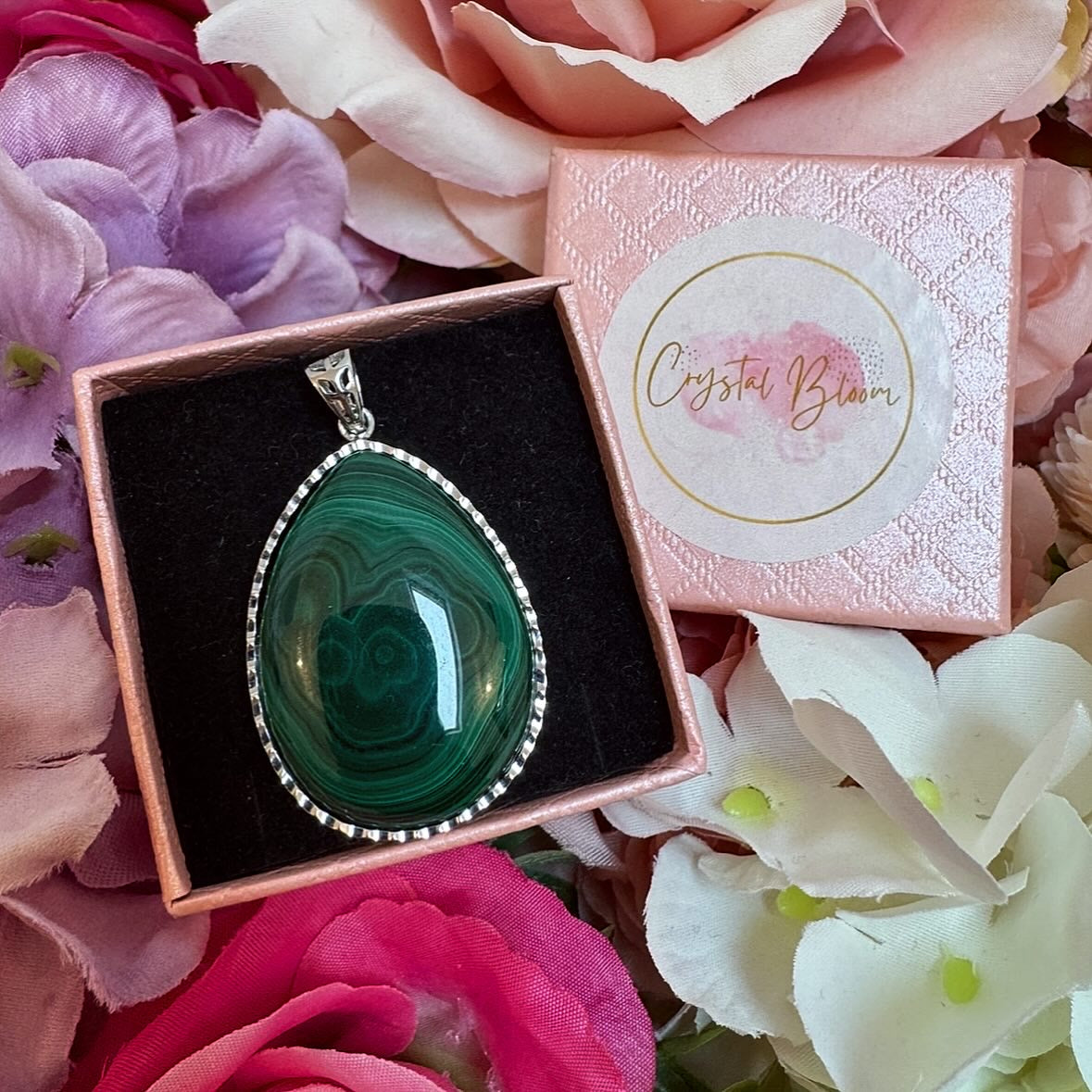 Malachite Crystal Pendant