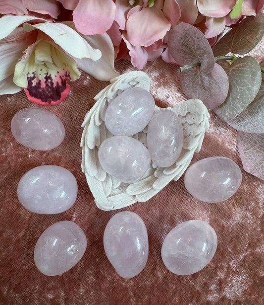 Large Periwinkle Rose Quartz Crystal Tumble