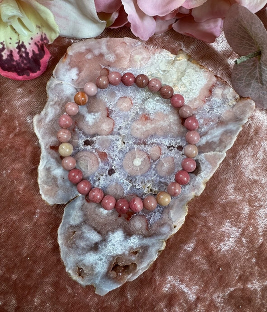 Pink opal Reiki-Infused Crystal Bracelet