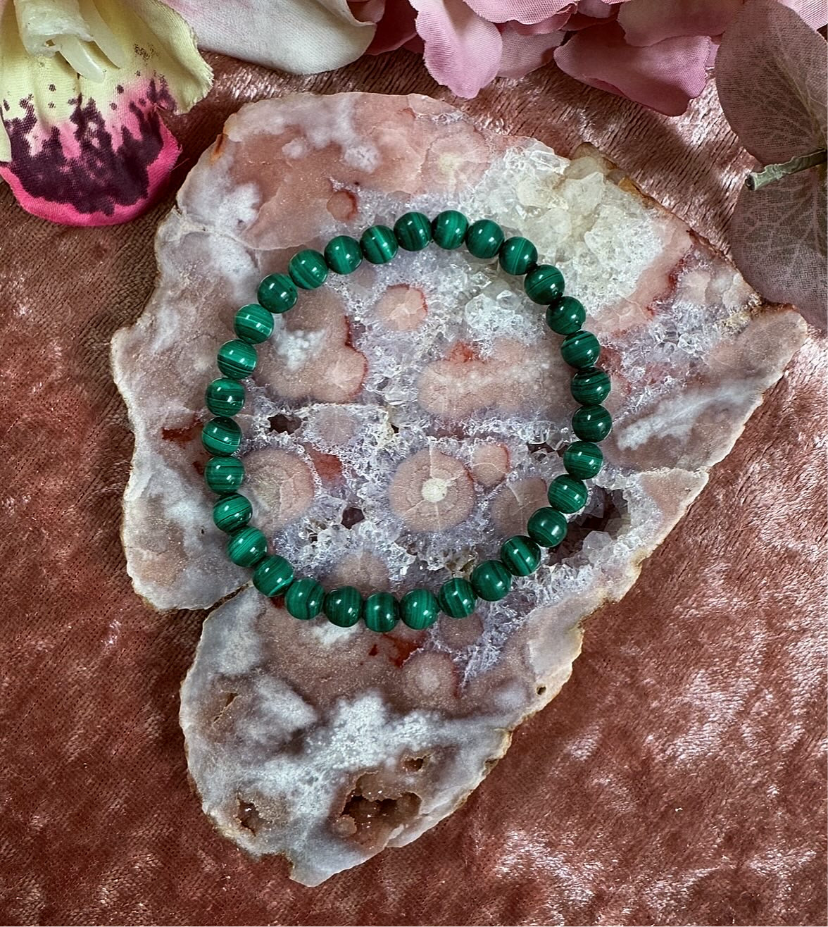 Malachite Reiki-Infused Crystal Bracelet