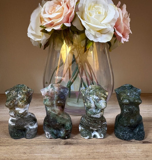 Moss Agate Body Carving