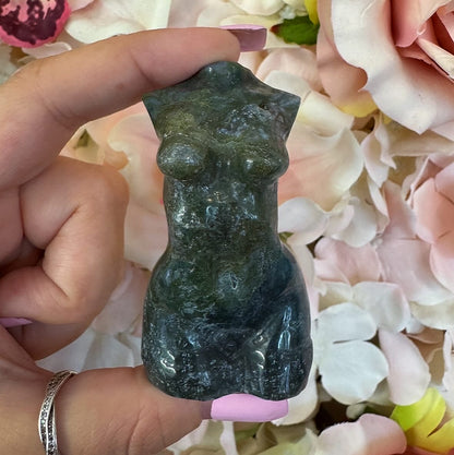 Moss Agate Body Carving