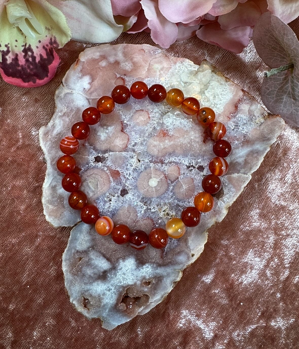 Carnelian Reiki-Infused Crystal Bracelet