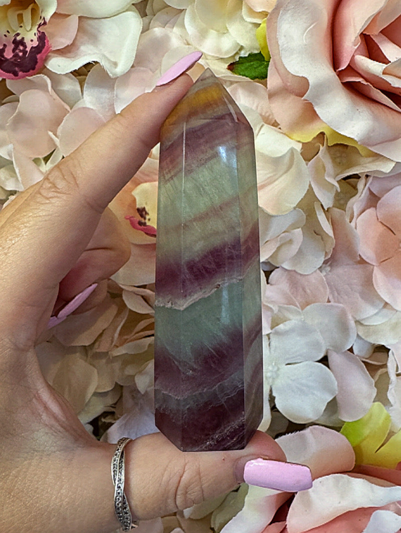 Candy Fluorite Crystal Tower