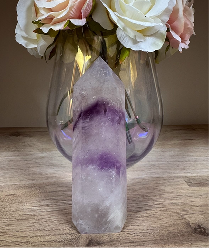 Large Phantom Amethyst Crystal Tower