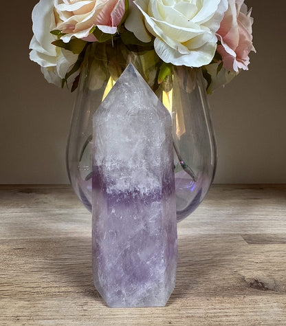 Large Phantom Amethyst Crystal Tower