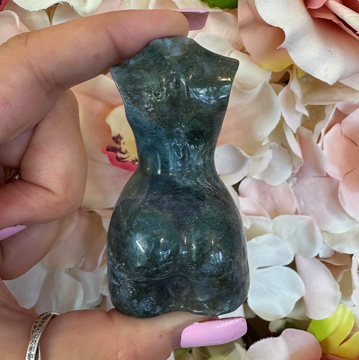 Moss Agate Body Carving