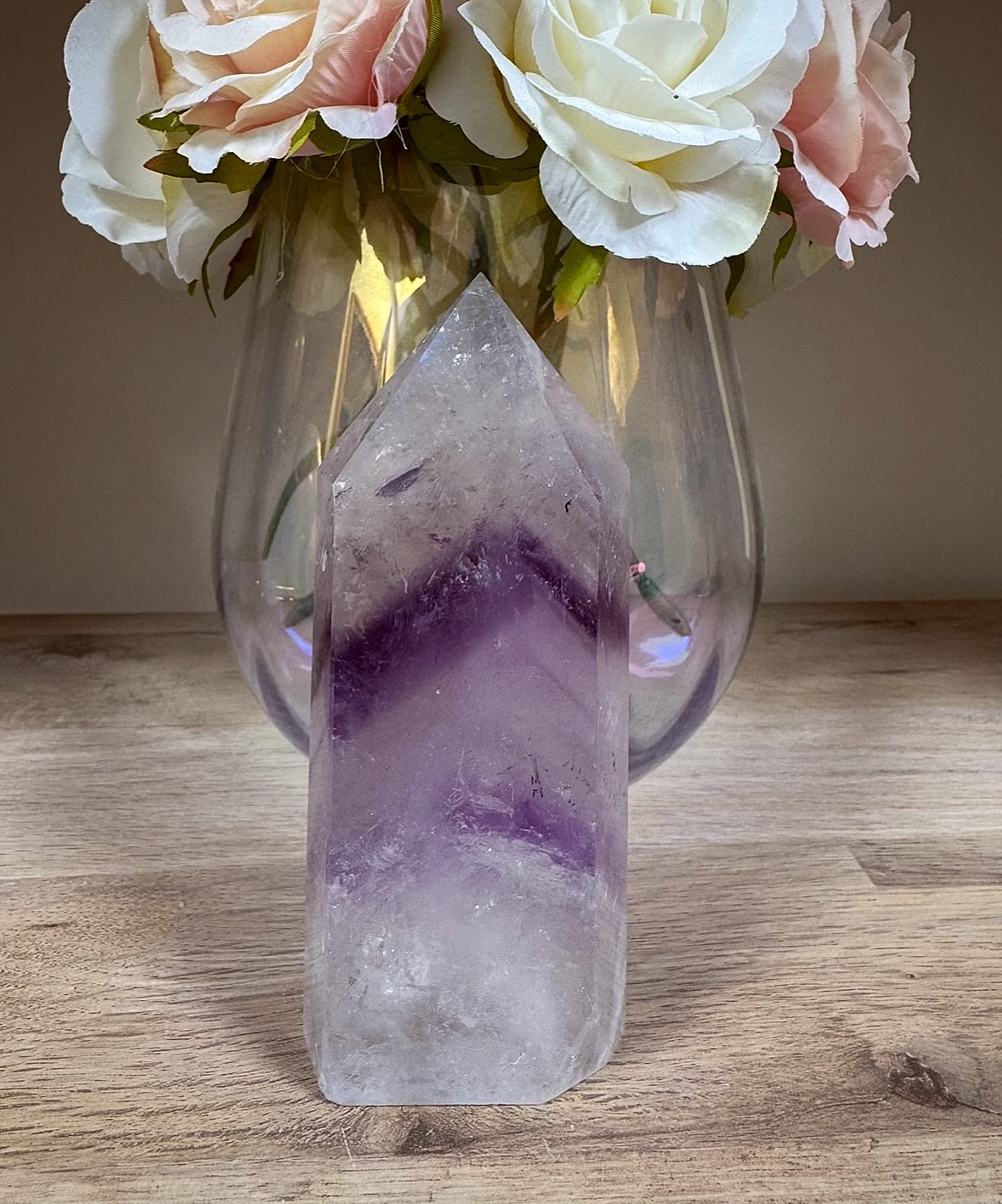 Large Phantom Amethyst Crystal Tower