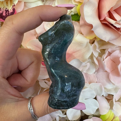 Moss Agate Body Carving